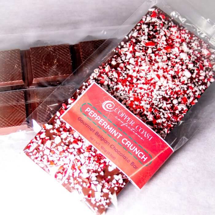 Belgian Chocolate Peppermint Crunch Candy Bars