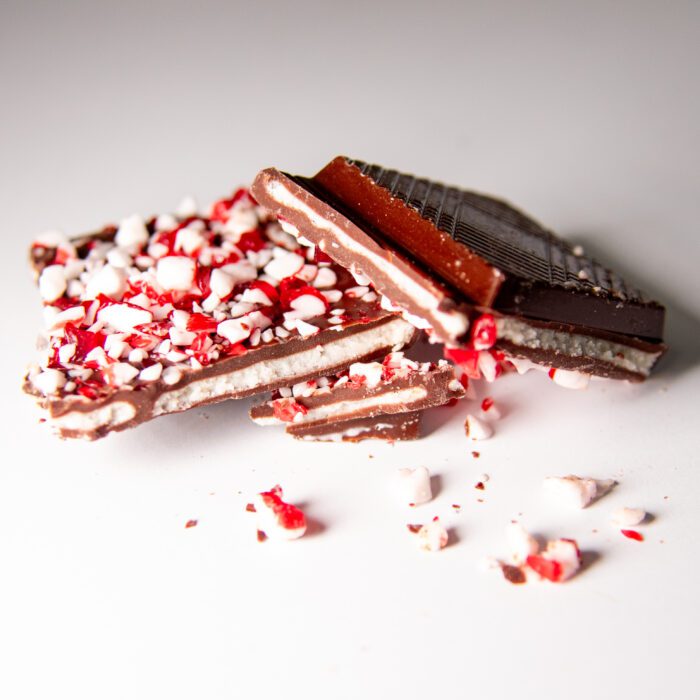 Ganache Filled Peppermint Crunch Candy Bar