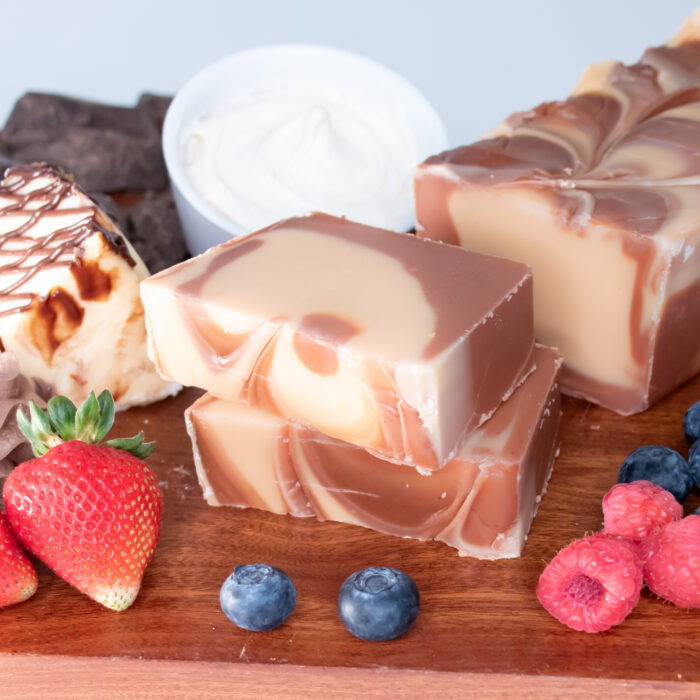 Chocolate Cheesecake Fudge, Our Chocolate Cheesecake Fudge combines Belgian chocolate fudge with layers of creamy cheesecake fudge for an irresistible treat. Each bite delivers a perfect balance of deep cocoa and tangy-sweet cheesecake richness. Pair this fudge with fresh fruit and berries for an extra burst of flavor.