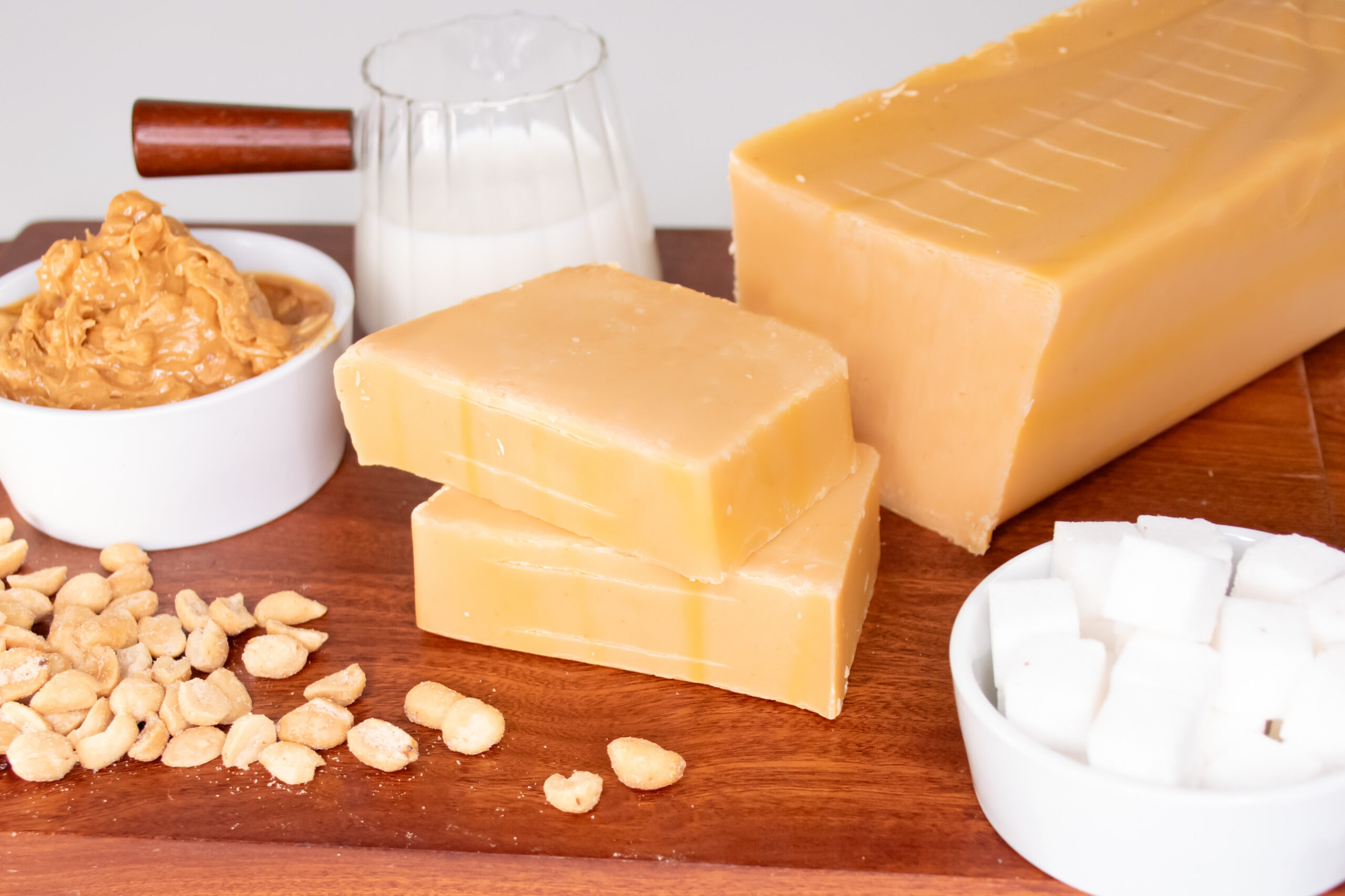 Peanut Butter Fudge: Calling all peanut butter lovers! Our Peanut Butter Fudge is handcrafted to be irresistibly smooth, rich, and creamy. Made fresh in small batches, this timeless favorite is perfectly balanced and always satisfying—leave that jar in the pantry, you'll be reaching for our Peanut Butter Fudge again and again.